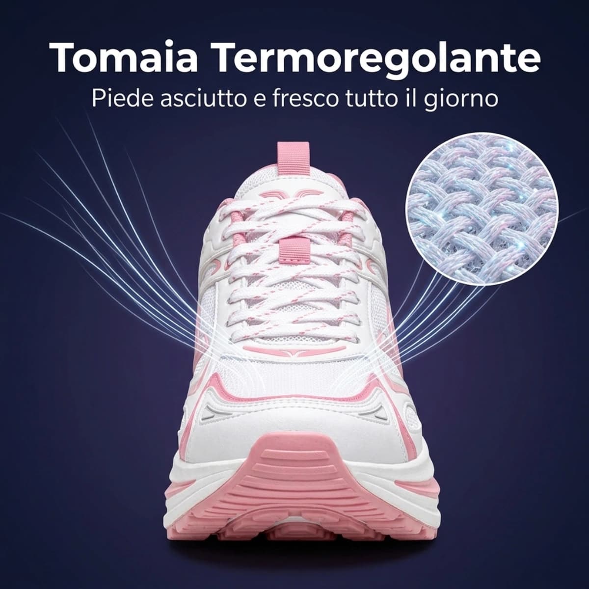 Tomaia traspirante e termoregolante